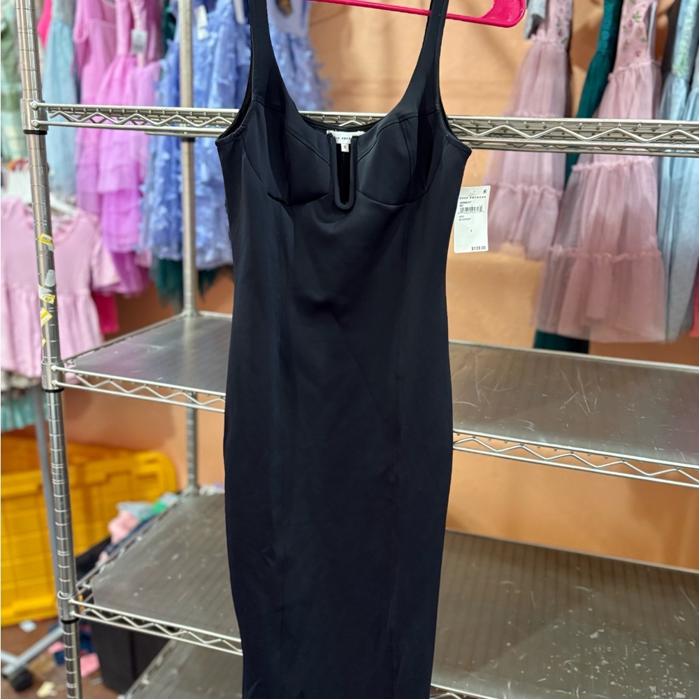 Good American Black Sleeveless Dress
